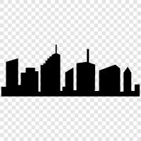 urban, center, downtown, district icon svg