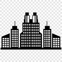 urban, metropolitan, downtown, street icon svg