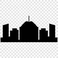 urban, metropolitan, downtown, plaza icon svg