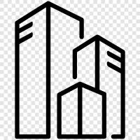 urban, municipality, downtown, business icon svg