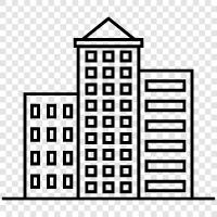 urban, downtown, neighborhoods, attractions icon svg