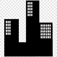 Urban, Architektur, Stadtbild, Skyline symbol