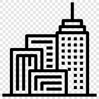 urban, metropolis, downtown, district icon svg