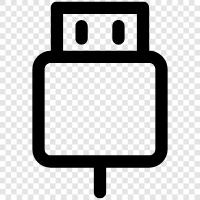 USB, cable, adapter, connector icon svg