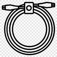 USB, data cable, cord, charging cable icon svg