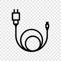 USB, lightning, cabling, adapter icon svg