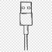 USB, Cable, Data Cable, Charger icon svg