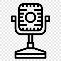 USB microphone, condenser microphone, lavalier microphone, boom microphone icon svg