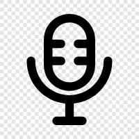 USB microphone, condenser microphone, lapel microphone, boom microphone icon svg