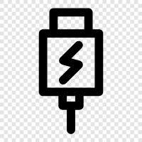 USB, зарядное устройство, кабель данных, кабель зарядки Значок svg