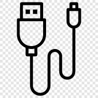 USB, Cable, Data, Transfer Значок svg