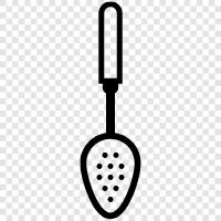 utensil, kitchen, cooking, slotted spoon icon svg