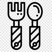 utensils, eating, kitchen Eating utensils, spoon and fork icon svg