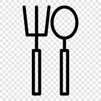 utensils, eating utensils, kitchen utensils, spoon and fork icon svg