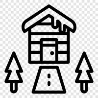 vacation, vacation home, cabin rental, lake cabin icon svg