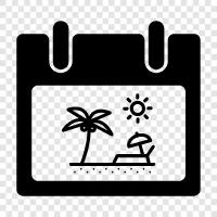 vacations, fun, sun, beaches icon svg