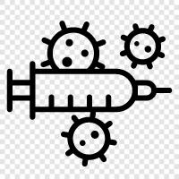 Sicherheit des Impfstoffes, Impfstoffforschung, Wirksamkeit des Impfstoffes, Impfschemata symbol