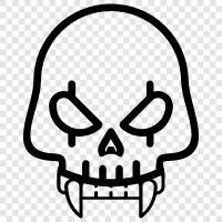 vampire, horror, skull, death icon svg