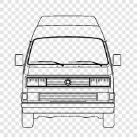 minibüs, vanlar, araç, otomobiller ikon svg