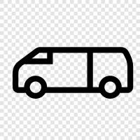 van rental, van transportation, van rental companies, van utility icon svg