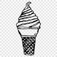 Vanilla, Chocolate, Cone, Sundae icon svg