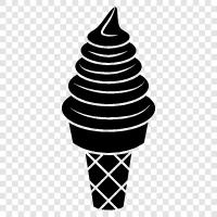 Vanilla, Chocolate, Swirls, Cone icon svg