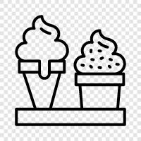 Vanilla Ice Cream, Chocolate Ice Cream, Strawberry Ice Cream, Banana Ice Cream icon svg