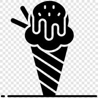 Vanilla, Chocolate, Gelato, Sundae icon svg