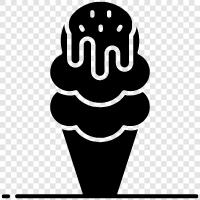 Vanilla, Chocolate, Cone, Sundae icon svg