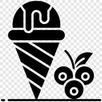 Vanilla, Sundae, Ice Cream Cart, Dairy icon svg