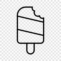 VanilleEiscreme, SchokoladenEiscreme, Erdbeereiscreme, Bananeneiscreme symbol