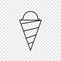 Vanilla, Chocolate, Soft Serve, Cone icon svg