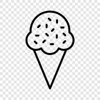 Vanilla, Chocolate, Gelato, Sundae icon svg