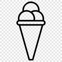 Vanilla, Custard, Sorbet, Gelato ikon svg