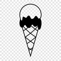 Vanilla, Cone, Sundae, Ice Cream Truck icon svg