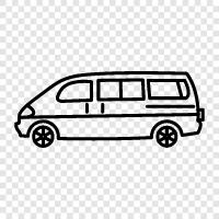 vans, transportation, cars, trucks icon svg