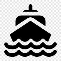 vessel, boat, freight, transport icon svg