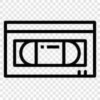 video, cassette, movie, videocassette icon svg