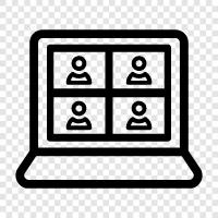 Video Conference, Video Meeting, Webcam, Skype icon svg