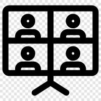 video conferencing, teleconference, video call, video chat icon svg