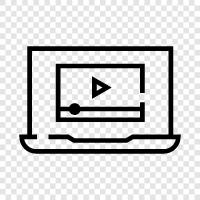 video, player, online, streaming icon svg