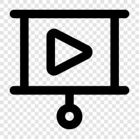 video editor, video production, video tutorial, video creator icon svg