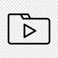 video, folder, videos, movie icon svg