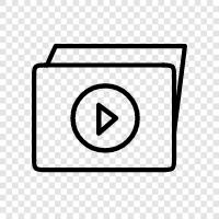 video, video file, video clip, video movie icon svg