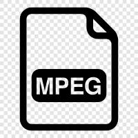 Videodatei MPEG, MPEGDatei, Videodateiformat, Videokomprimierung symbol