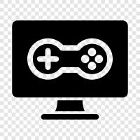 video game, action game, strategy game, sports game icon svg