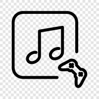 video game music, video game soundtracks, 8bit game music, Game Music icon svg