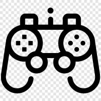 video games, console gaming, handheld gaming, 3D gaming icon svg