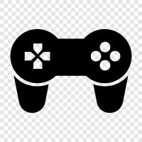 video games, console games, computer games, action games icon svg