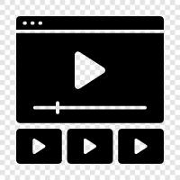 video hosting, video streaming, video search, video sharing icon svg